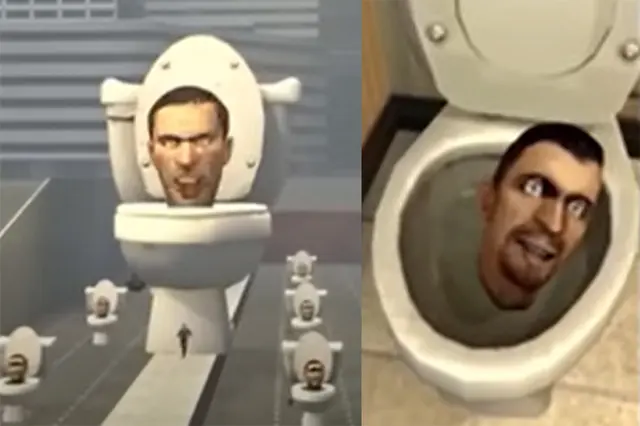Skibidi toilet blank meme template