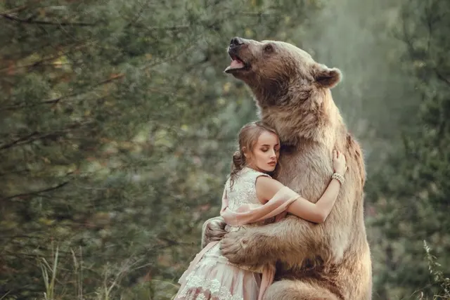 Man or bear blank meme template