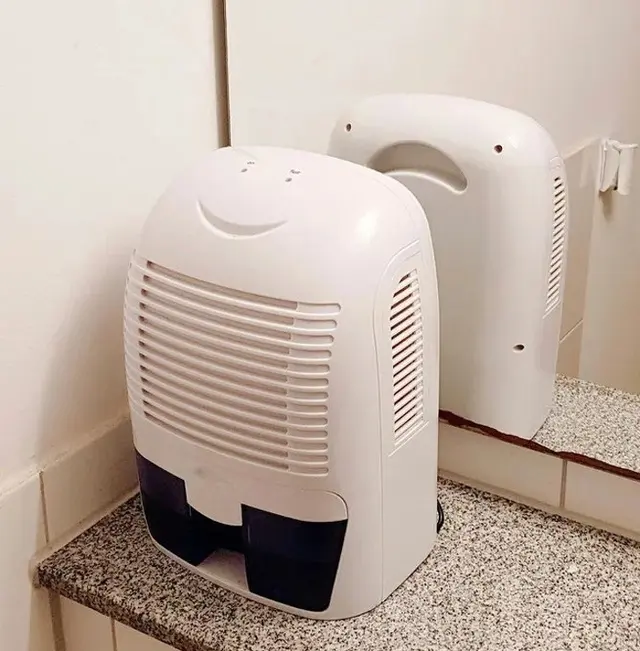 Two-faced dehumidifier in front of the mirror blank meme template