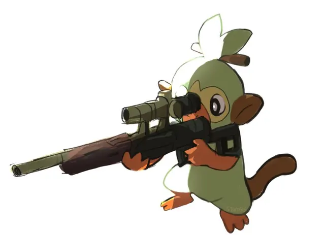 Шаблон мема «Pokemon Gun» без готовой подписи