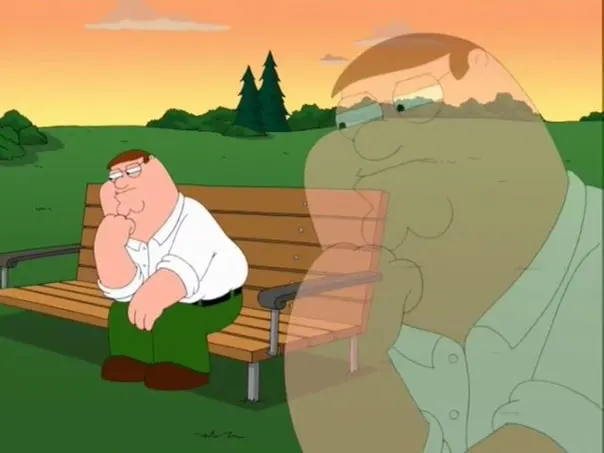 Pensive Peter Griffin blank meme template