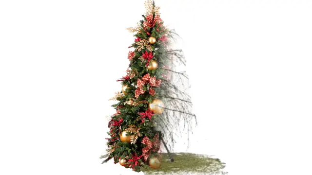 Front of the Christmas Tree vs. Back of the Christmas Tree blank meme template