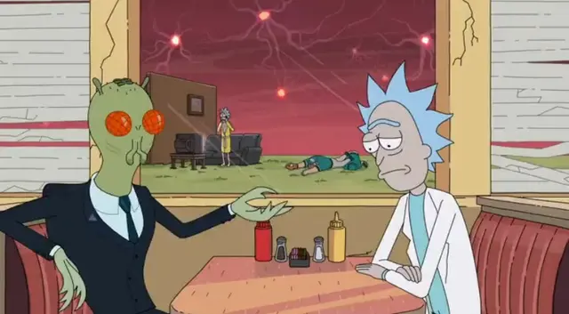 The main memes from the animated series “Rick and Morty” blank meme template