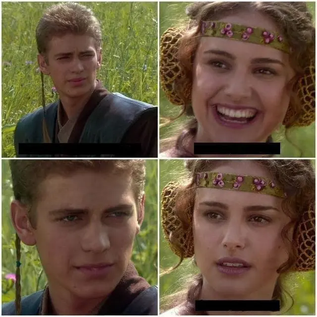 Anakin and Padme blank meme template