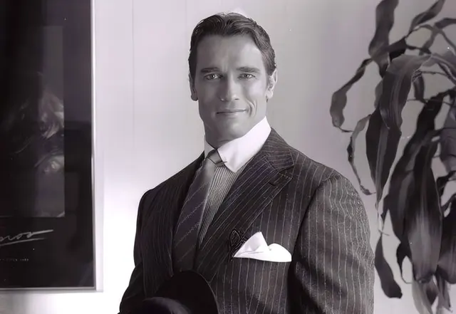 Ladies and gentlemen (Schwarzenegger in suit) blank meme template