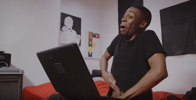 Negro with hand in pants blank meme template