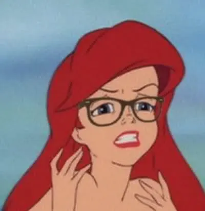 Hipster Ariel blank meme template