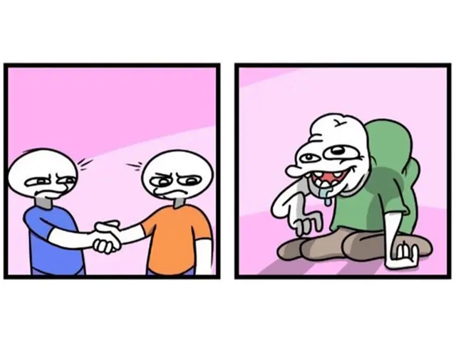 Freak in a green T-shirt blank meme template
