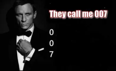 Шаблон мема «Меня зовут 007» без готовой подписи