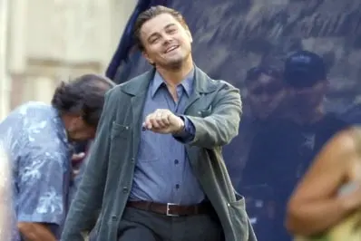 Cheerful Leo DiCaprio blank meme template