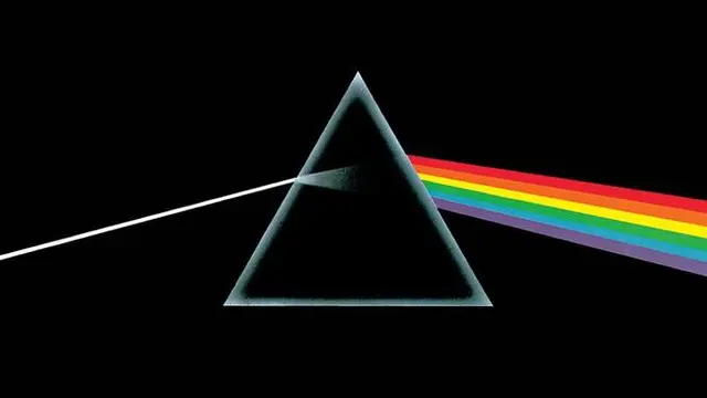 Шаблон мема «Пародии на обложку альбома Pink Floyd “The Dark Side of the Moon» без готовой подписи