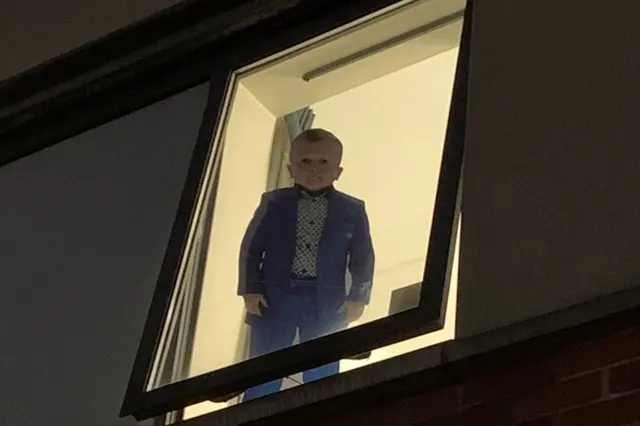 Hasbulla looking through window blank meme template