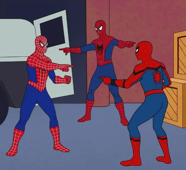 Spider Man Triple blank meme template