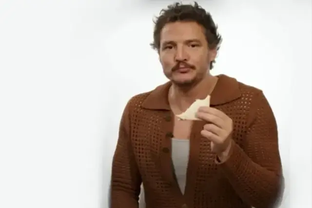 Pedro Pascal Eating a Sandwich blank meme template