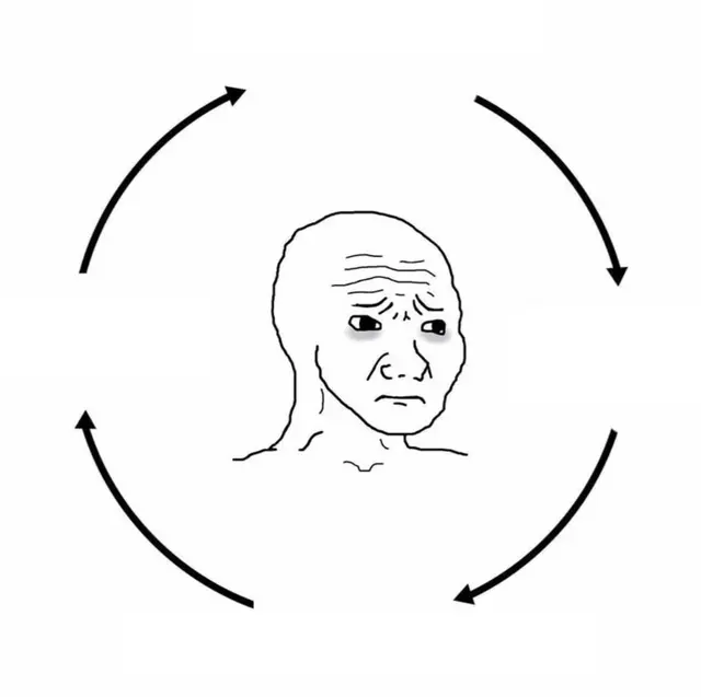 Sad wojak cycle blank meme template
