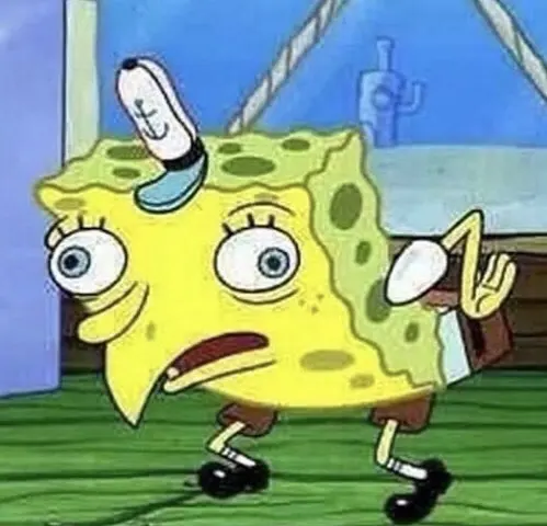 Spongebob chicken blank meme template