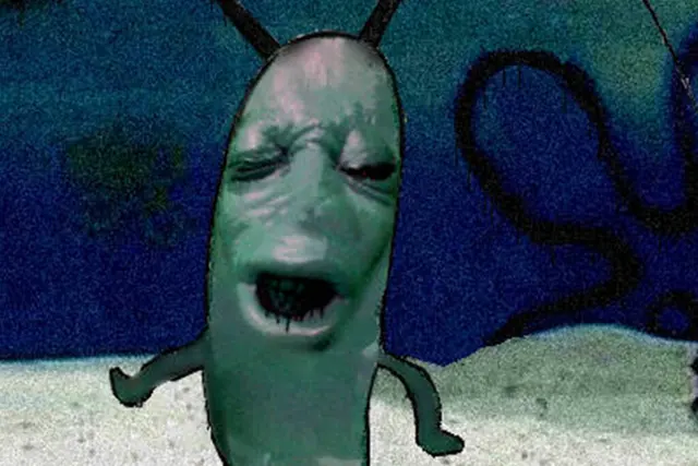 Cursed Plankton blank meme template