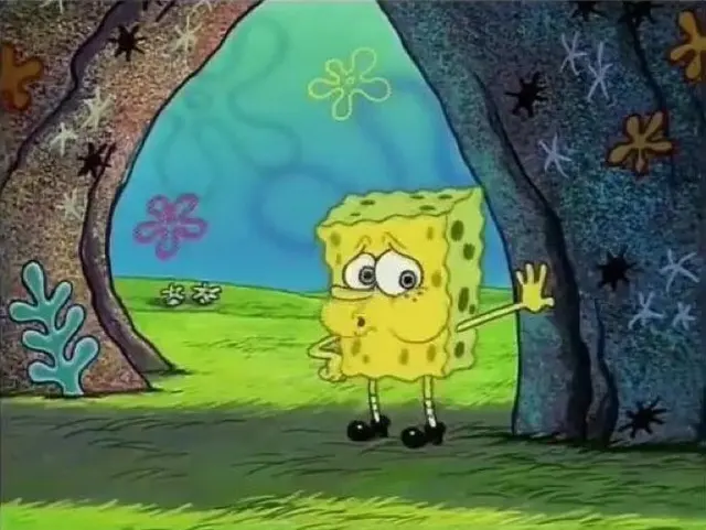 Tired SpongeBob blank meme template