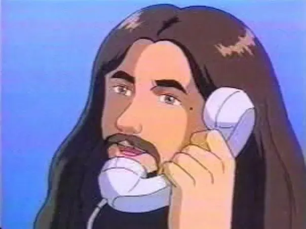 Jesus with a telephone handset blank meme template