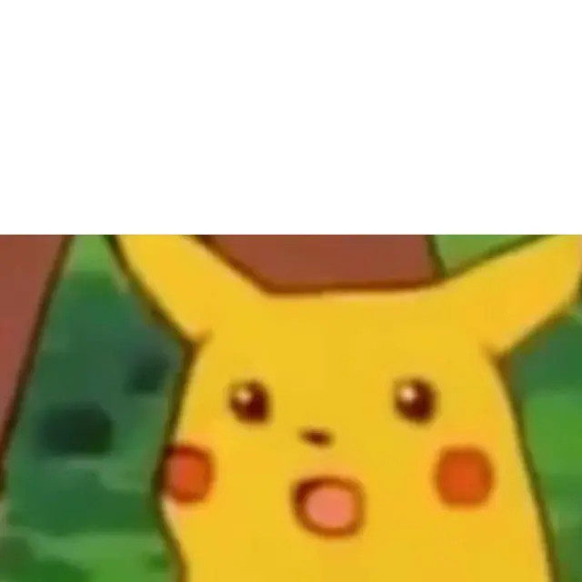 Surprised Pikachu blank meme template