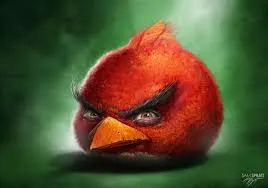 Шаблон мема «Реалистичные красные Angry Birds» без готовой подписи