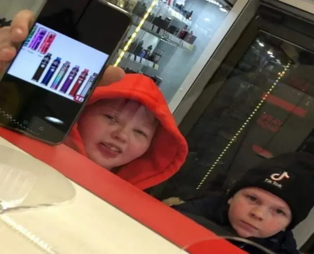 Schoolchildren show phone meme template