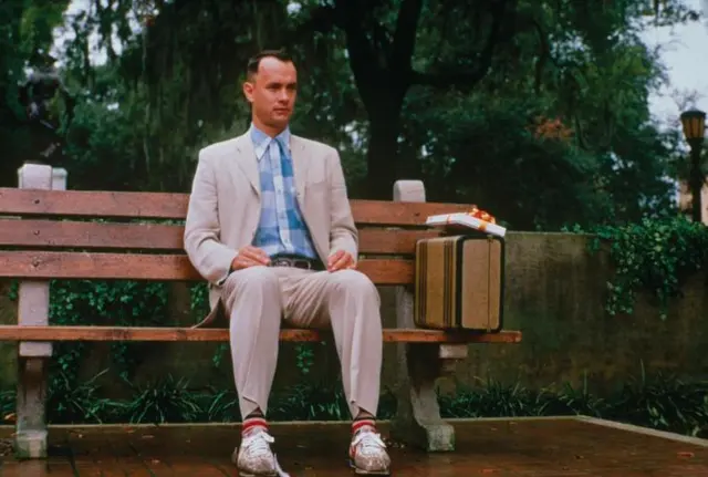 Forrest Gump on the bench blank meme template