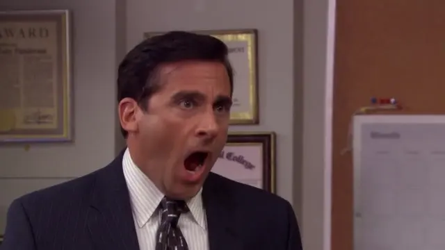 Michael Scott No God No meme template