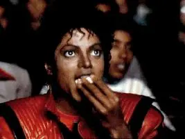 michael jackson eating popcorn blank meme template