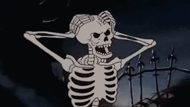 Spooky Skeleton blank meme template