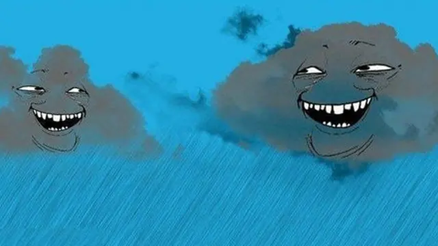 Evil clouds meme template