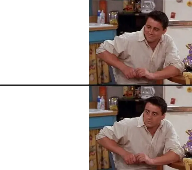 Comprehending Joey blank meme template