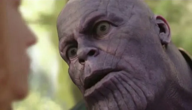 Ant-Man in Thanos' ass blank meme template