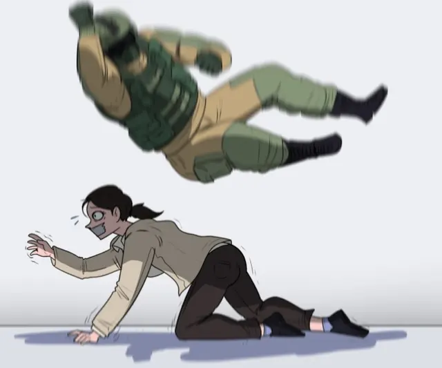 Fuze elbow dropping hostage blank meme template