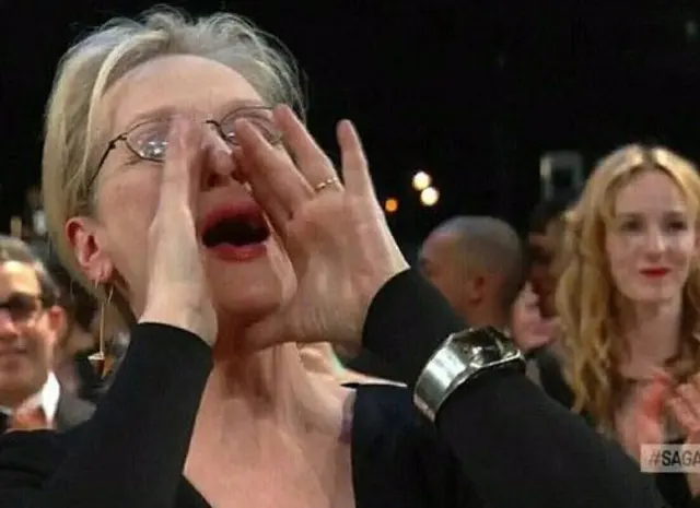 Meryl Streep screams meme template