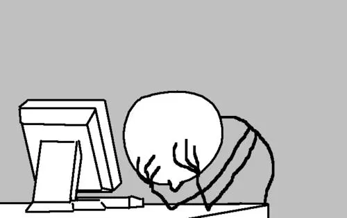 Computer Guy Facepalm blank meme template
