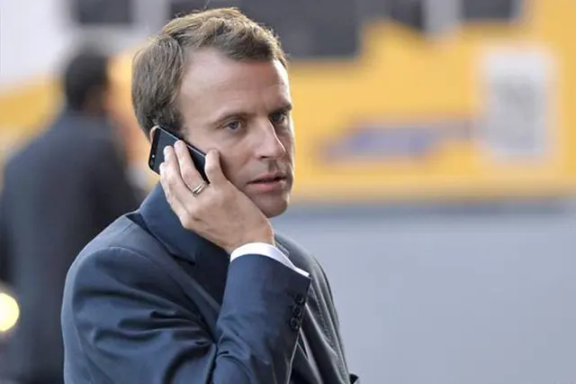 Macron called blank meme template