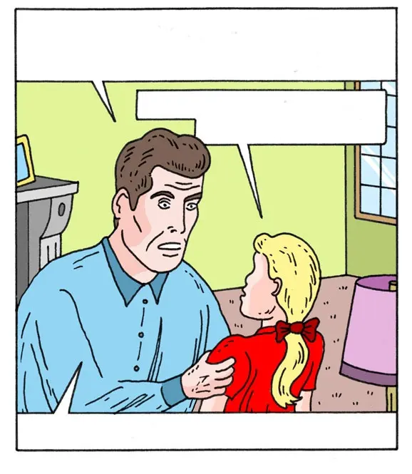 Father holding child blank meme template