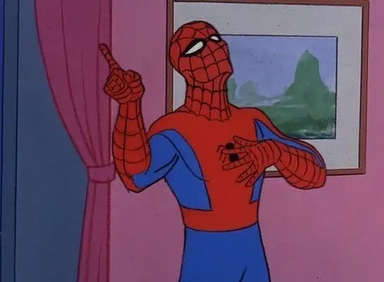 Retro Spider-Man blank meme template