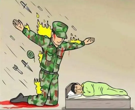 The Silent Protector blank meme template