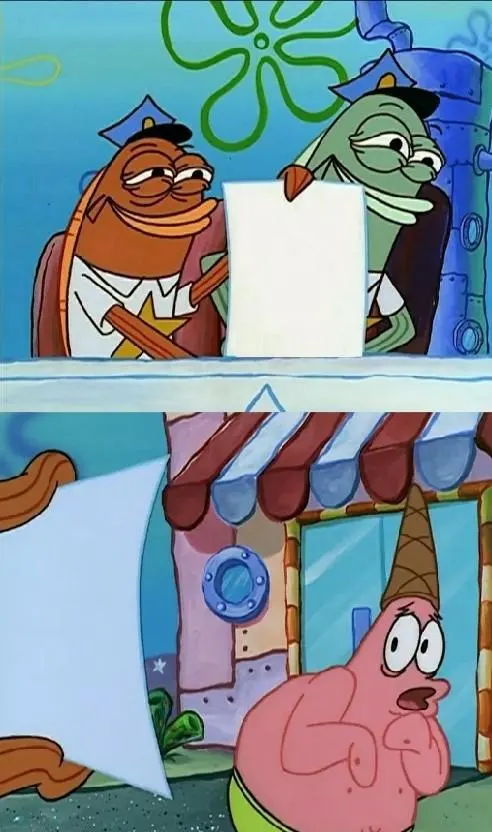 patrick scared blank meme template