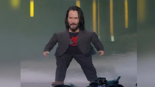 Mini Keanu Reeves blank meme template