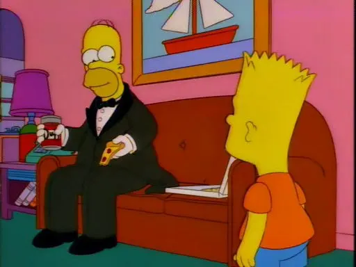 Шаблон мема «Por que tan Elegante Homero» без готовой подписи