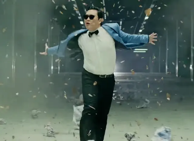Шаблон мема «Gangnam style» без готовой подписи
