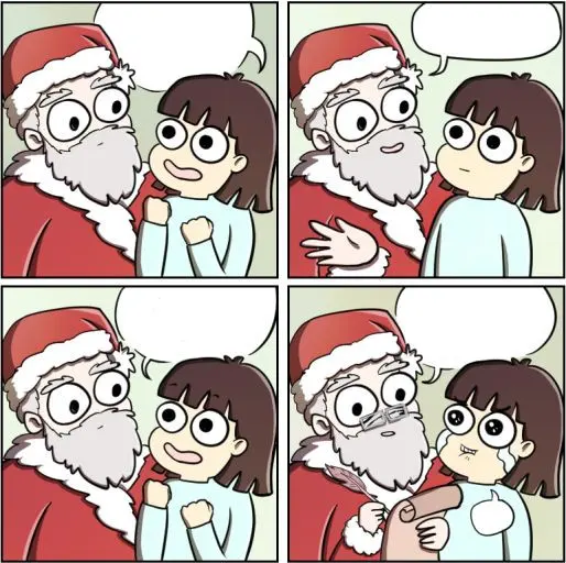 For Christmas I Want a Dragon meme template