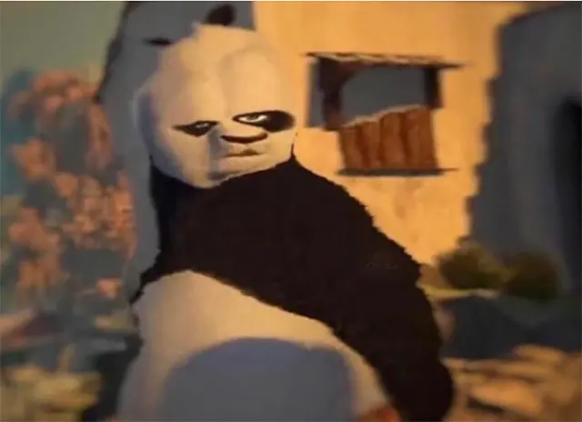 Distorted Kung-Fu Panda blank meme template