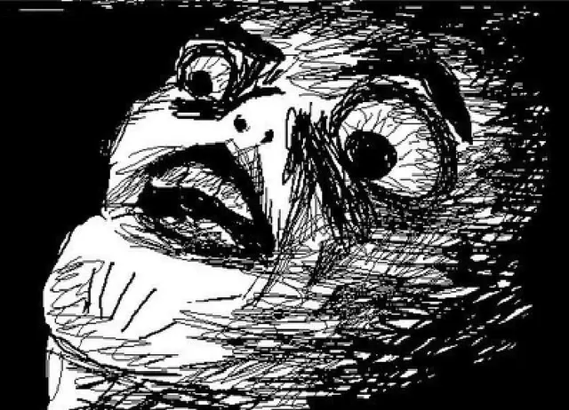 Шаблон мема «OMG Rage Face» без готовой подписи
