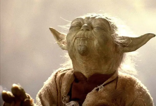 Yoda sniffs blank meme template