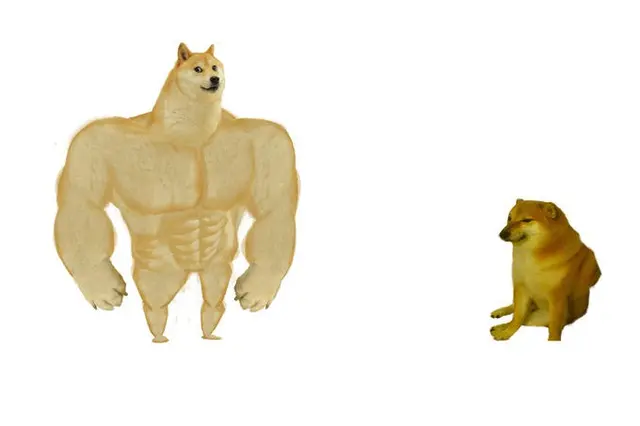 Jock Doge and Chims blank meme template