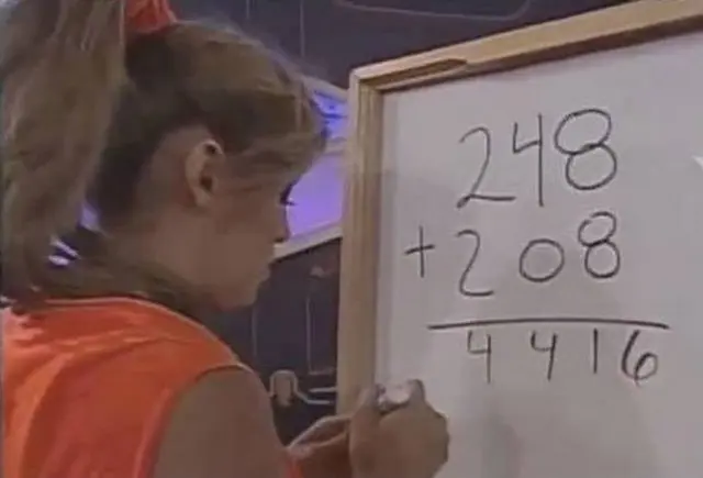 Girl adding numbers meme template